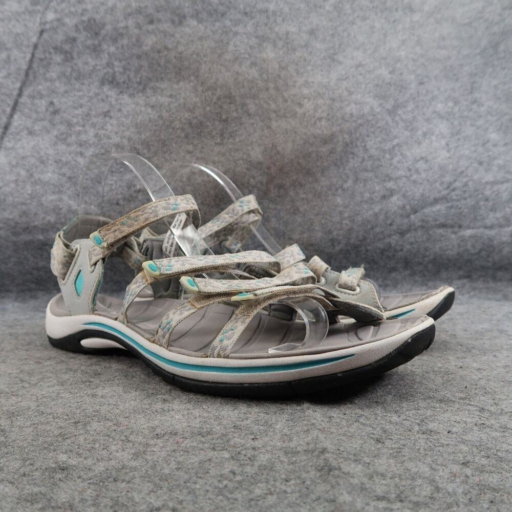 LL Bean Shoes Womens 10 Sandals Lifestyle Sport Active Strappy Comfort Gray Blue